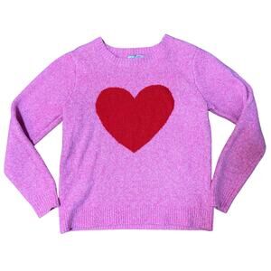 Cupcakes & Cashmere Pink with Red Heart Sweater
